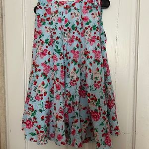 Ann Taylor Floral Tie Waist Skirt Size 6P